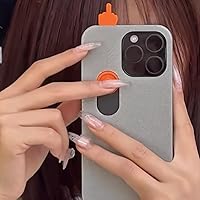 3D Printed Sliding Middle Finger Phone Case Toy,Creative Friendly Gesture Case Toy Model for iPhone 15/14/13,Easy to Hold,Shockproof,Full Body Good Protection (Color : Gray, Size : for iPhone 15)