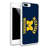 University of Michigan Wolverines Logo Protective Slim Fit Hybrid Rubber Bumper Case Fits Apple iPhone 8, 8 Plus, X, 11, 11 Pro,11 Pro Max