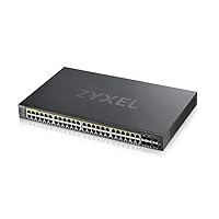 ZYXEL 50-Port PoE Switch Gigabit Ethernet Smart (GS1920-48HPV2) - Managed, with 48x PoE+ @ 375W, 4x SFP, Optional Nebula Cloud Management, Rackmount, Limited Lifetime Protection