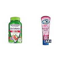 Max Strength Melatonin Gummy Supplements, Strawberry Flavored, 10 mg, 100 Count & ACT Kids Anticavity Fluoride Toothpaste, Bubble Gum Blowout, 4.6 oz