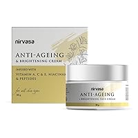 Anti Ageing & Brightening Cream with Niacinamide, Vitamin-A & C & Peptides | Minimizes Fine Lines & Wrinkles, Improve Collagen & Skin Elasticity | for Men & Women | 50g