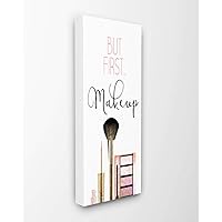 Stupell Industries Makeup Fashion Designer Modern Pink Word Canvas Wall Art, 10 x 24, Multi-Color