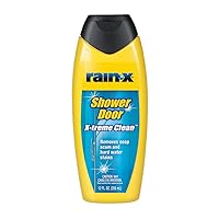 Rain-X 630035 X-Treme Clean Shower Door Cleaner, 12 Fl. Oz, Formulated To Glass Doors - Easy Use, Removes Soap Scum, Dirt, Hard Water Build-up, Calcium, Lime And Rust Stains