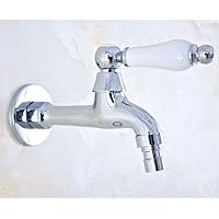 Faucet Garden Faucet Polished Chrome Plated Brass Single Lever Ceramic Bathroom Faucet/Sink Faucet