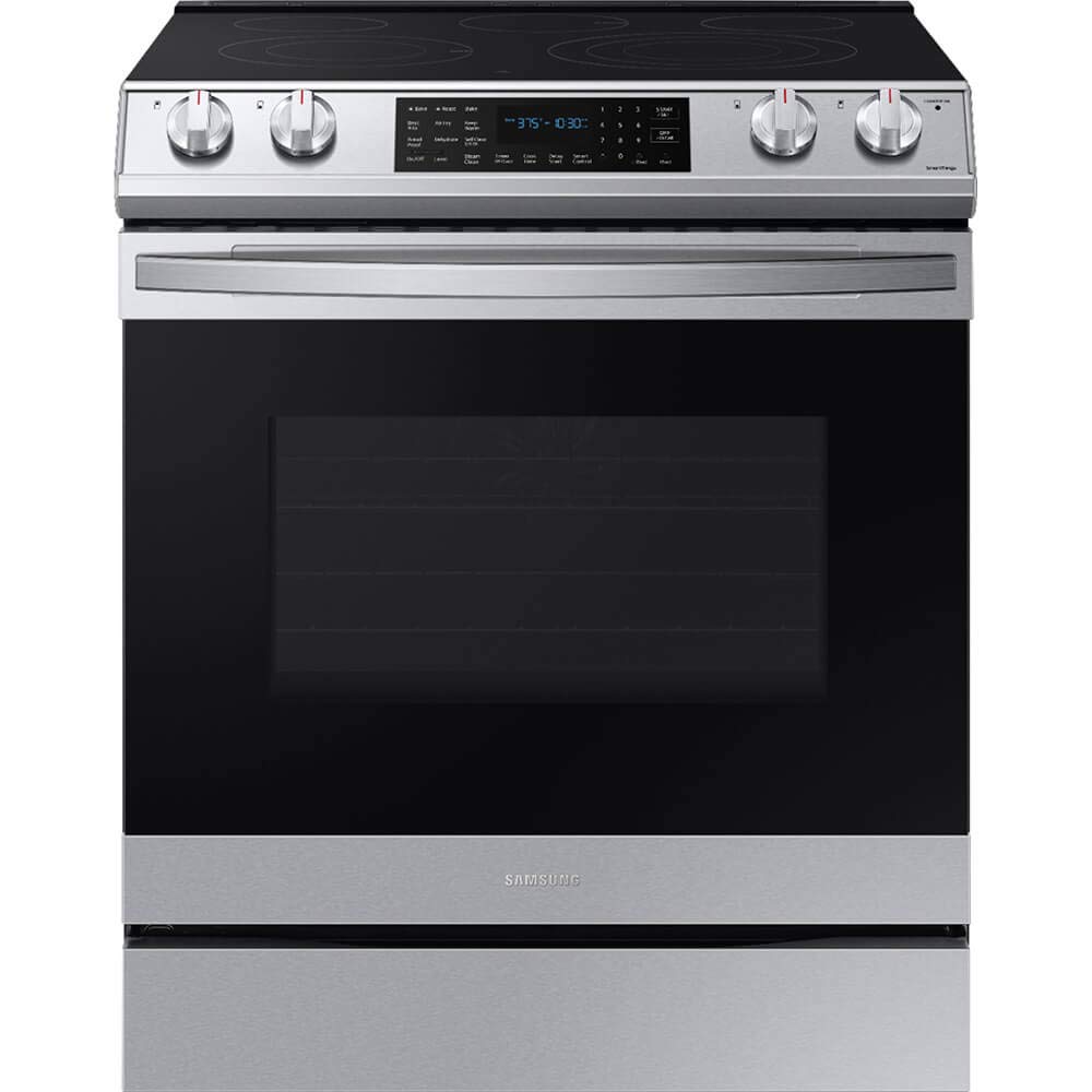 SAMSUNG NE63T8511SS 6.3 cu. ft. Front Control Slide-in Electric Range with Air Fry & Wi-Fi