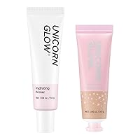 Unicorn Glow Hydrating Wear Primer + Hydrating Collagen Foundation #3 VANILLA [Taupe] - Great Value, Cruelty Free make up