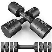 Adjustable Weight Dumbbells Set- A Pair 4lb 6lb 8lb 10lb (2lb-5lb Each) Free Weights Set for Women at Home Gym Equipment Workouts Strength Training for Teens
