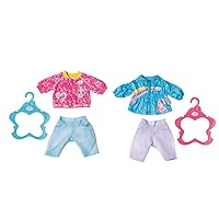 Baby Born 828212 Casuals 43 cm-for Toddlers 3 Years & Up-Easy for Small Hands-Includes Jacket, Jeggings, Leggings & Hangers, (Assorted Model)