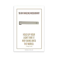 Hold Up Your Light LDS missionary Tie Bar & Christmas Card,North Star Tie Clip, Gifts for missionary Elders