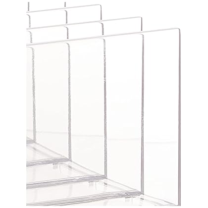 iDesign The Sarah Tanno Collection Plastic Cosmetics and Makeup Palette Organizer, 7-Compartment, Clear