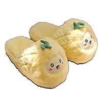 Millffy Women Cute Plush Pitaya Mangosteen Fruit Avocado Slipper Pineapple Bedroom Slippers for girls boys