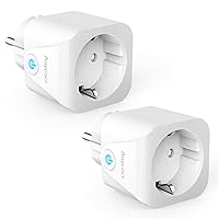 WLAN smart socket pack of 2, Intelligent Plug Smart Home Sockets Wifi Plug, Aoycocr Smart Plug works with Amazon Alexa and Google Home and IFTTT, Timer Function, no Hub Required