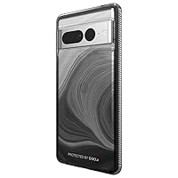 ZAGG Gear4 Milan Google Pixel 7 Pro Phone Case (Black Swirl), D30 Drop Protection up to 13ft / 4m, Wrks with Wireless Charging Systems, Lightweight and Transparent