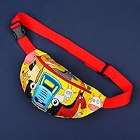 AEVVV Blue Tractor Themed Fanny Pack for Youngsters, Adjustable Strap 20-40in, Zippered Bag 10.2x4.3x8.7In