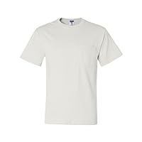 Jerzees 5.6 oz. 50/50 Heavyweight Blend Pocket T-Shirt (29P) White, 2XL (Pack of 12)