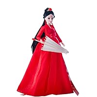 1/6 Scale Ancient Costume Hanfu Dress Vinyl Doll 30cm Chinese Fairy Figure Hand Painted Makeup BJD 20 Joint Dolls Pink Princess Toy Gift