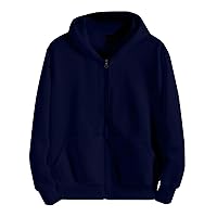 Men Hoodies,Full Zip Jacket Coat Long Sleeve Oversized Hoodies 2023 Fall Winter Solid Cardigan Outdoor Sweatshirt