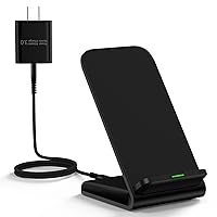 Samsung Wireless Charger Fast Charging Stand Wireless Android Desk Phone Charger Pad 15W for Samsung Galaxy S24 Ultra Plus S23FE S22 S21 S20FE, Pixel 8 7 Pro, iPhone 15/14/13 Pro Max, with 18W Adapter