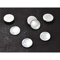 The Design Cart Silver Circular Glass Stones (18 mm) (10 Pieces) - Used for Craft/Home Decoration, Aquarium Fillers/Fish Tank, Garden Decoration, Vase Fillers
