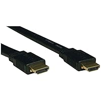 Tripp Lite High Speed HDMI Flat Cable, Ultra HD 4K x 2K, Digital Video with Audio (M/M), Black, 10-ft. (P568-010-FL)