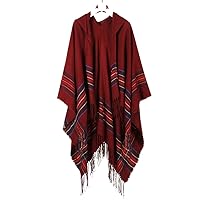 Women's faux cashmere warm shawl shawl winter cardigan jumper open