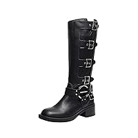 Women's Western Cowboy Boots Fashion Pointed Toe Chunky Heel Mid Calf Cowgirl Boots Women's Outdoor Casual Boots