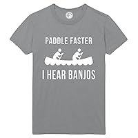 Paddle Faster I Hear Banjos Printed T-Shirt - Athletic-Gray - LT
