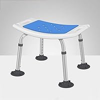 Shower Chair for Elderly Height Adjustable, Shower Seat with Arms and Back, Bath Lifts for Adults and Disabled Handicap Shower Aid, Non-Slip Safety Portable Shower Stool,White a