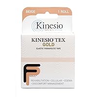 Kinesio Taping - Elastic Therapeutic Athletic Tape Tex Gold FP - Beige – 2 in. x 16.4 ft