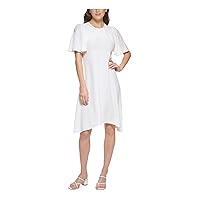 Women's Mid Sleeve Dress, Cream, 10