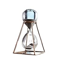 Sand Clock Timer,Transparent Crystal GlassDecoration Sand Timer 30Minute Creative Gift for Home,Desk,Office Decoration (Color : Champagne Metal Frame, Size : 30 Minutes)