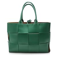 mypalm Large Capacity Stylish OL Simple Fashion Item Commuter Bag Knitting Cowhide Leather Large Capacity Handbag
