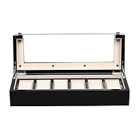 6 Grid Watch Jewelry Display Storage Box Case Bracelet Organisers Display Boxes with Pillows Holders