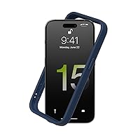 RhinoShield Bumper Case Compatible with [iPhone 15 Pro Max] | CrashGuard - Shock Absorbent Slim Design Protective Cover 3.5M / 11ft Drop Protection - Navy Blue