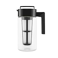 Takeya Premium Quality Iced Tea Maker with Patented Flash Chill Technology Made in the USA, BPA Free, 1 Quart, Black