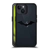 Head Case Designs Officially Licensed The Batman Logo Graphics Black Shockproof Dual Protection Case Compatible with Apple iPhone 15