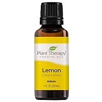 Plant Therapy Lemon Essential Oil for Diffuser 30 mL (1 oz) 100% Pure, Undiluted, Natural Aromatherapy, Lemon Oil for Skin, Lemon Oil for Cleaning, Therapeutic Grade