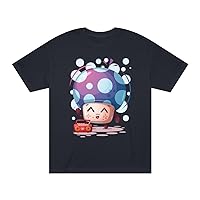 Music Mushroom Creative Character Tee Singing Art Rodent Enthusiasts Adventure Costume Unisex Heavy Cotton T-Shirt
