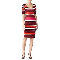 Rent the Runway Pre-Loved Red Tone Striped Dress