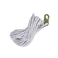 Peakworks Fall Protection Safety Lifeline Rope Grab, XL 200 ft Vertical Cable, Galvanized Steel Snap Hook Harness for Climbing, Rescue, Hunting, Roofing