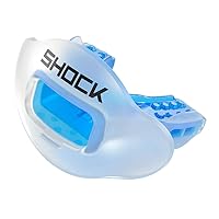 Shock Doctor Max Airflow 2.0 Lip Guard/Mouth Guard. Football Mouthguard 3500. for Youth and Adults OSFA. Breathable Wide Opening Mouthpiece. Helmet Strap Included