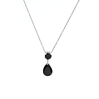 925 Sterling Silver Natural Black Spinel Gemstone Pendant 925 Hallmarked Jewelry | Gifts For Women And Girls
