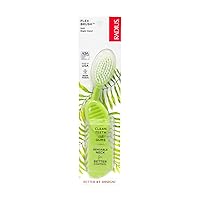 RADIUS Toothbrush Flex Brush BPA Free & ADA Accepted Designed to Improve Gum Health & Reduce Gum Issues - Right Hand - Lime White - Pack of 1