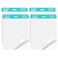Sticky Easel Pad, 25 in x 30 in,Flip Chart Paper,Sticky Chart Paper for Teachers, Large Self-Stick Easel Paper,Super Sticky & Bleed-Resistant,30 Sheets/Pad,4 Pads