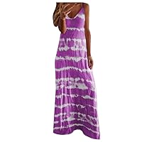 Womens Casual Maxi Dresses Summer Plus Size Long Floor Length Bodycon Flowy V Neck Fashion Boho Floral Sundress