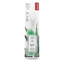 RADIUS Toothbrush Big Brush with Replaceable Head, Right Hand Soft Soda Pop Eco-Grind, 1 Unit, BPA Free and ADA Accepted, Designed to Clean Teeth and Reduce The Risk of Gum Disease