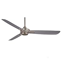 MINKA-AIRE F727-BN/SL Rudolph 52 Inch Ceiling Fan in Brushed Nickel Finish with Silver Blades