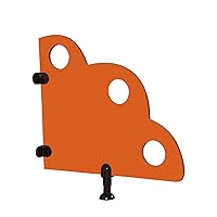 Urinal Partition, Wall Mounted Urinal Baffles, Urinal Privacy Screens, Toilet Partitions, Kindergarten Color Partition, Suitable for Home Office Restaurant Hotel (Color : Orange, Size : 1Pcs
