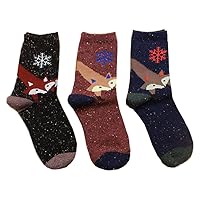 Womens Cute Socks Novelty Funny Animal Cotton Socks Colorful Flower Patterns Crew Socks Gifts for Girls Cat Dog Lover