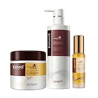 Collagen Hair Treatment Deep Repair Conditioning+ Argan Oil Shampoo+Argan Oil Hair Serum for Dry Damaged Hair 50ml